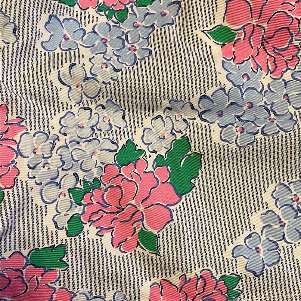 2 Crown & Ivy Caroline 5” shorts - Pink Floral and Teal Shorts - Picture 7 of 8
